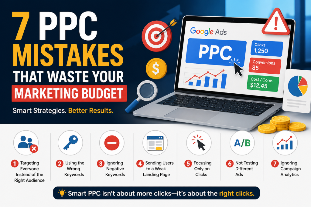 PPC Mistakes - That waste your Marketing budget.